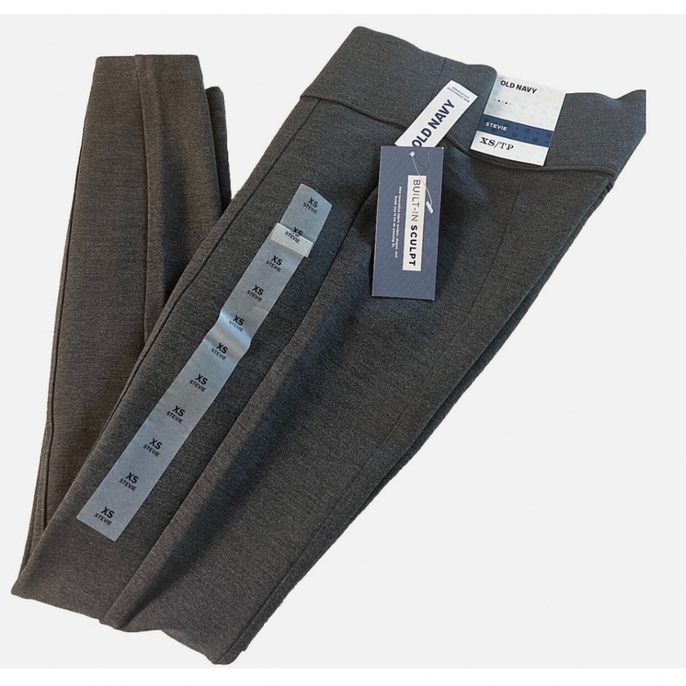 Old Navy Stevie Women’s Built In Sculpt XS Gray Ponte Knit Pants High Rise